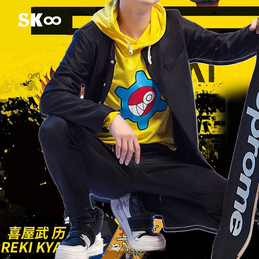 SK8 the Infinity Cosplay Reki Kyan Wig Hoodie Sweatshirt Jacket SK Eight Skateboard Uniform Suit Cosplay Costume