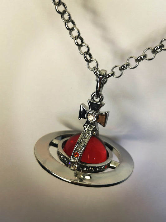 Vivienne Westwood red orb necklace