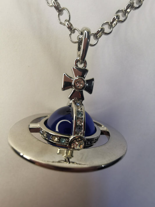 Vivienne Westwood blue orb necklace