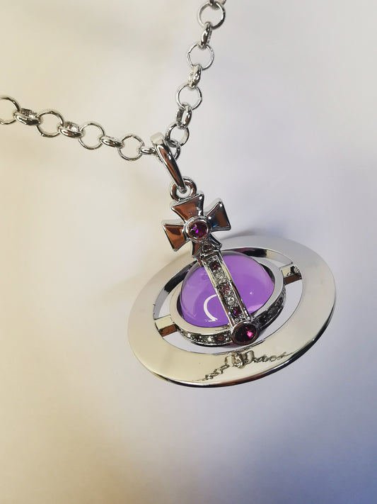 Vivienne Westwod purple orb necklace