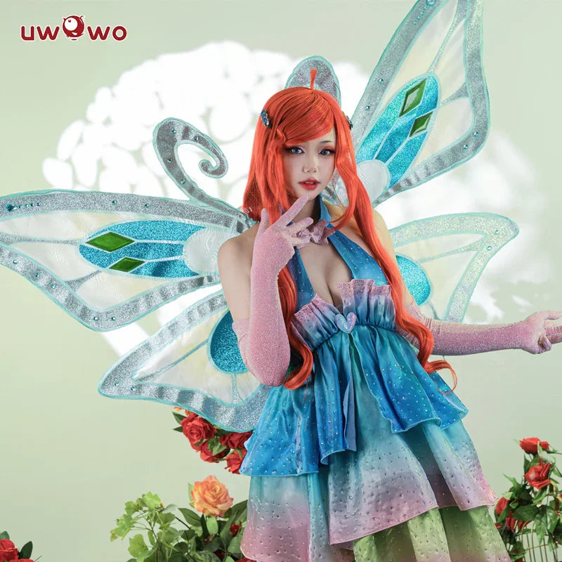Only Wings UWOWO Bloomm Enchantixxx Cosplay Costume Big Fairy Wings Cosplay Outfit Butterfly Halloween Costumes Girl Suit