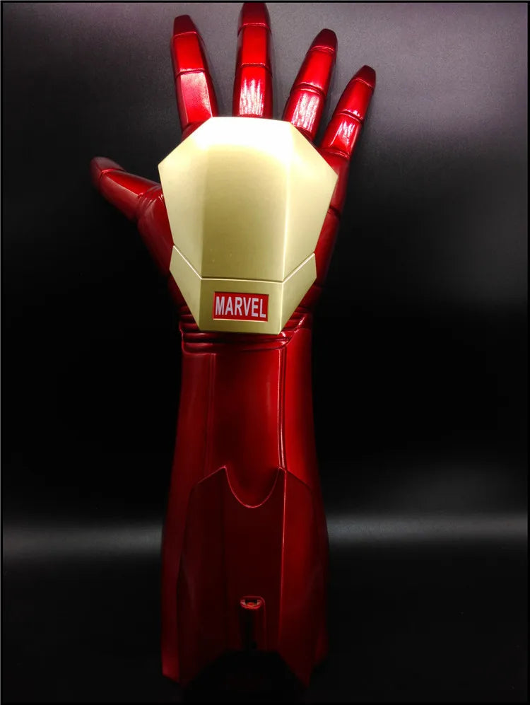 Cosplay The Avengers Iron Man Gloves 1:1 Light Led Ironman Wearable Gloves PVC Action Figure Toys Birthday Gifts for Children