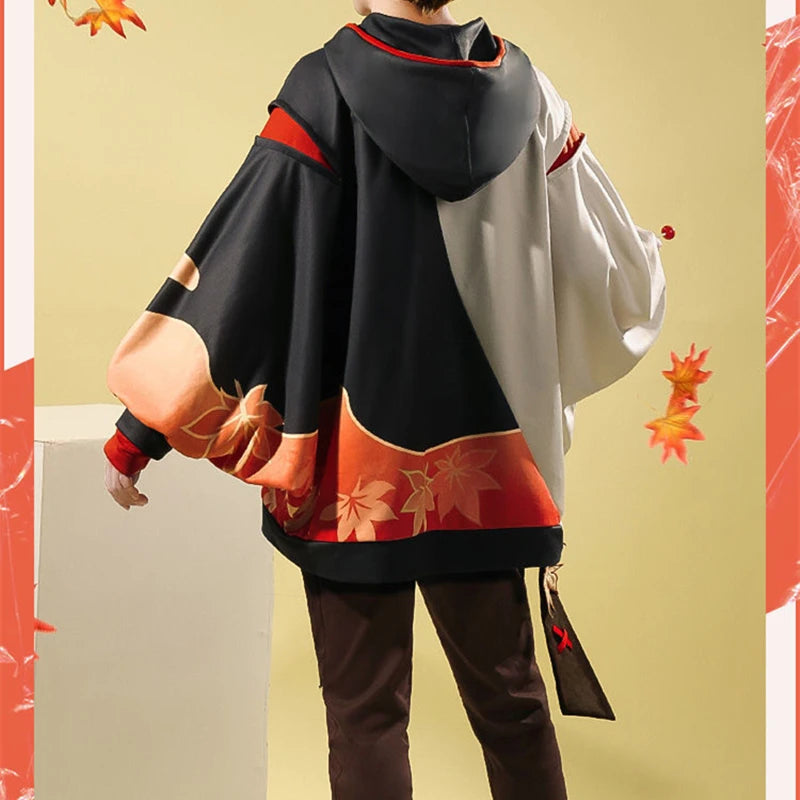 Game Genshin Impact Kaedehara Kazuha Adult Hoodie Cosplay Costume Sweatshirts Pullover Sweatshirts Casual Jacket Coat