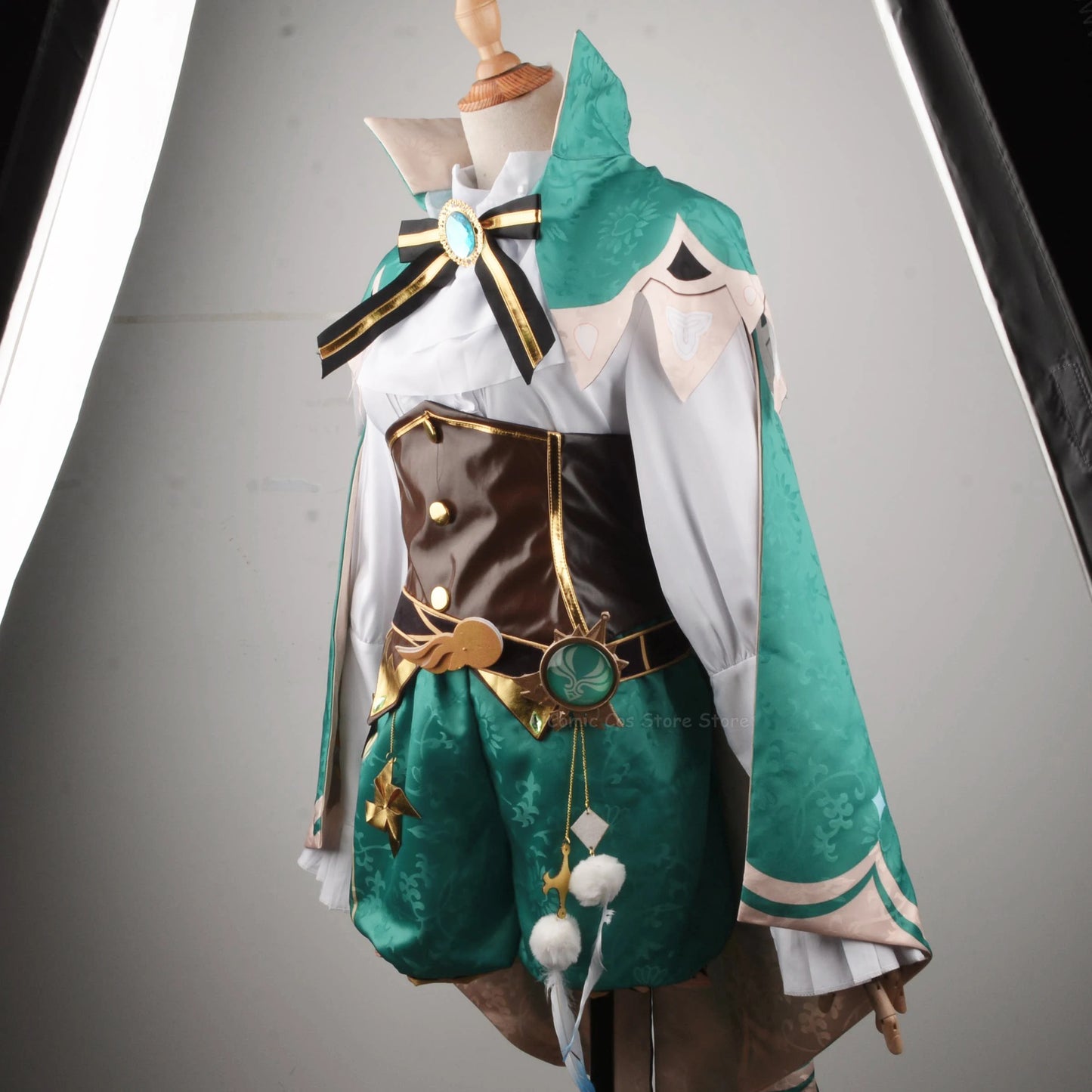 NEW Hot Game Genshin Impact Cosplay Venti Costume Wig Mondstadt Wind God Game Uniform  Lovely Outfit XS-XXL