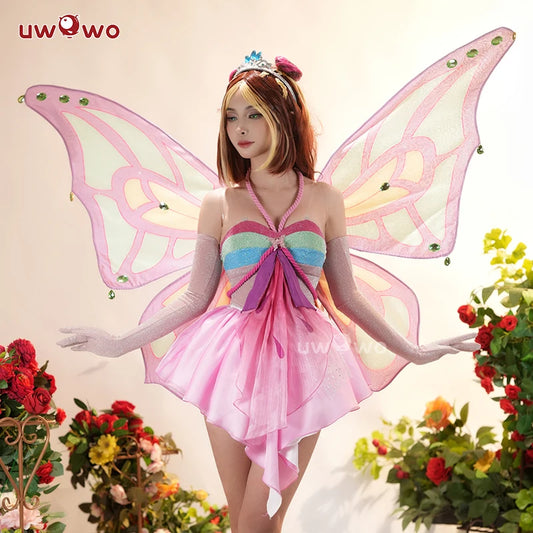 PRE-SALE UWOWO Bloomm Enchantixx Floraa Cosplay Costume Big Fairy Wings Cosplay Outfit Butterfly Fairy Girl Wing