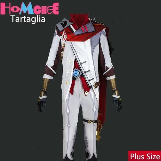 Game Impact Tartaglia Cosplay Costume Wig Childe Halloween Party Outfits Comic Show Costumes Big Size For Men