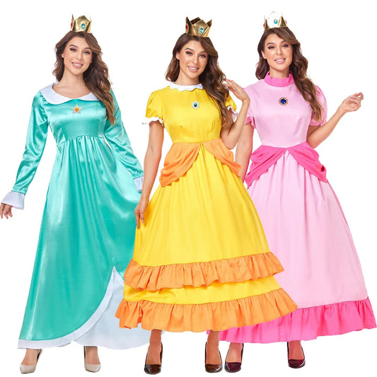 Carnival Halloween Super Brothers Characters Princess For Woman Costume Peach Rosalina Spooktacular Cosplay Party Fancy Dress