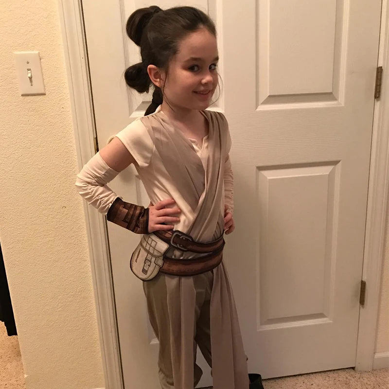 Star Wars Rey Cosplay Costume for Kids The Rise of Skywalker Rey Skywalker Childs Costumes Uniform Halloween Party Clothes