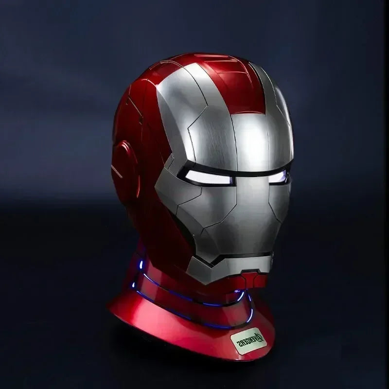 Marvel Iron Man Mk5 1:1 Electronic Helmet Automatoc Voice Control Avengers Mk5 Cosplay With Led Light Toy Close Ironman Gifts