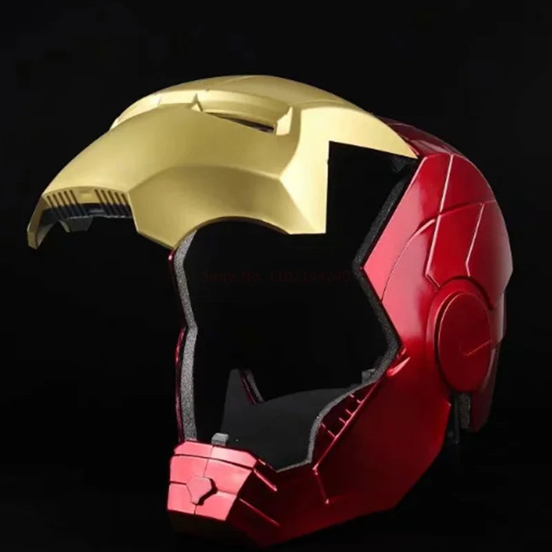 2023 Hot Marvel Avengers Iron Man Helmet Cosplay 1/1 Light Led Ironman Mask PVC Action Figures Toys Children Adult Birthday Gift