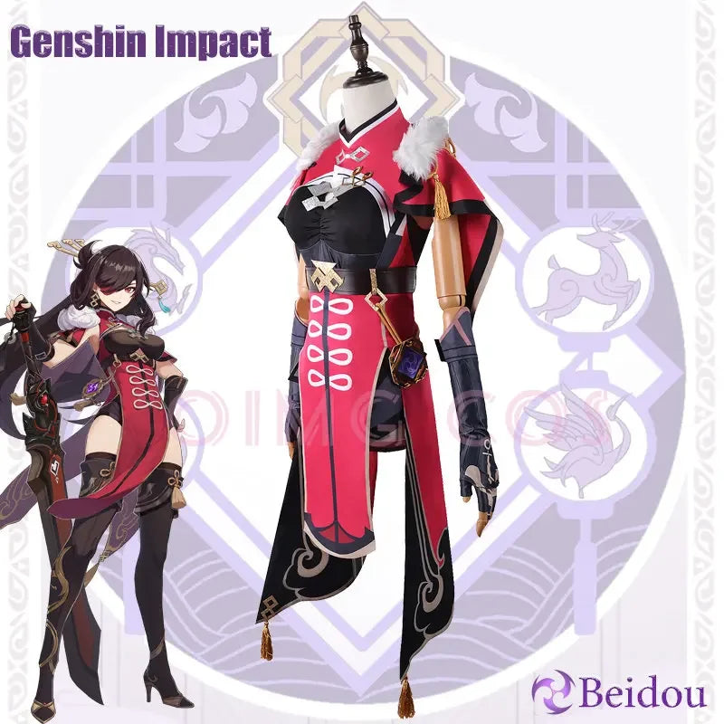 Beidou Cosplay Genshin Impact Costume Adult Carnival Uniform  Anime Halloween Party Costumes Masquerade Women Game