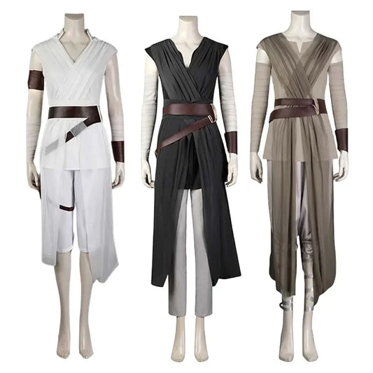 Star Wars Rey Cosplay Costume The Rise of Skywalker Rey Cosplay Uniform Set Adult Halloween Carnival Party Costumes for Woman