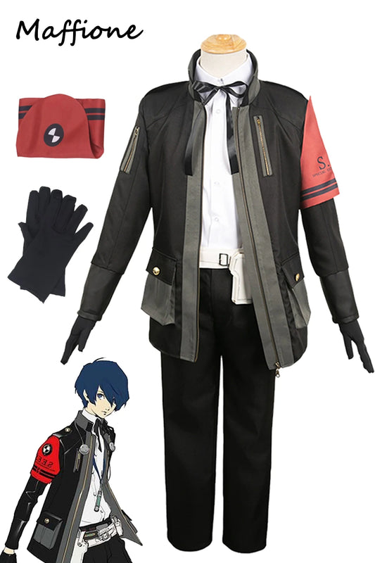 Yuuki Makoto Cosplay Men School Uniform Outfits Anime Game Persona3 Reload Disguise Costume Adult Male Roleplay Halloween Suit