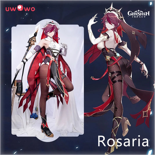 Only S M L UWOWO Genshin Impact Rosaria Cosplay Game Suit Costume Dress Uniform Anime Special For Halloween Cosplay Women Outfit